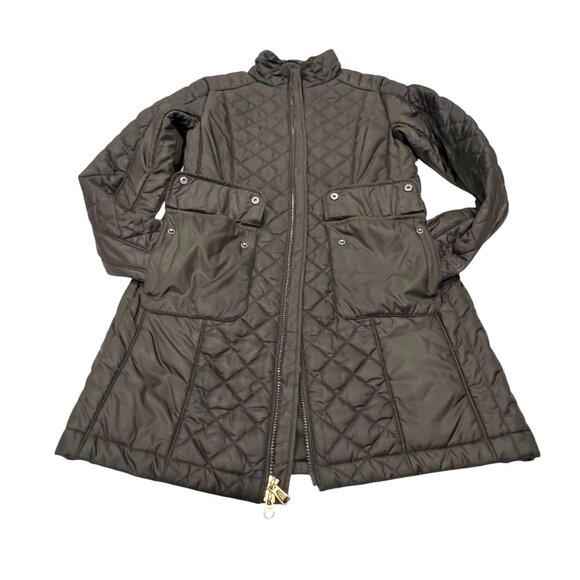 North Face Ruka Quilted Long Jacket, Olive Green, S - Picture 9 of 9